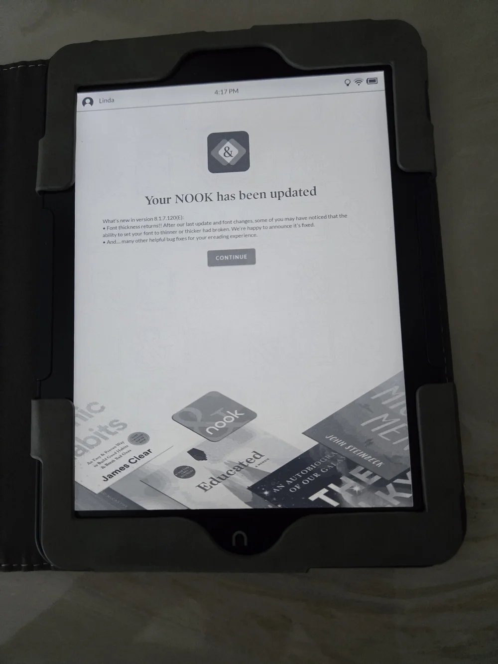 Barnes & Noble Tablet in Black - Protective Case Included
